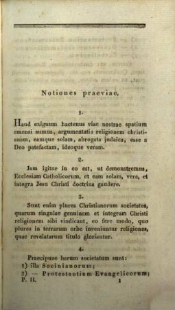 Summa theologiae dogmaticae : in usum praelectionum publicarum, 2. Veritas fidei catholicae