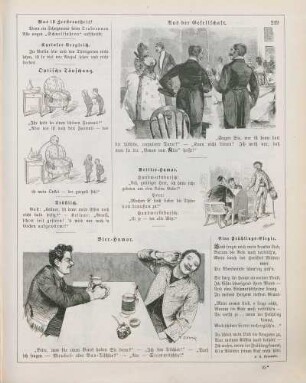"Optische Täuschung" "Aus der Gesellschaft" "Bettler-Humor" "Bier-Humor"