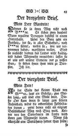 Der vierzehnte Brief - Mein Herr!