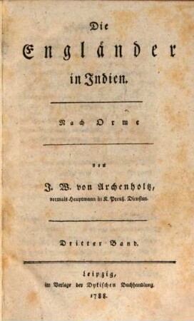 Die Engländer in Indien : Nach Orme, 3