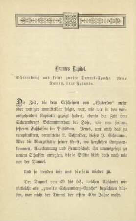 Neuntes Kapitel. Scherenberg und seine zweite Tunnel-Epoche. Neue Namen, neue Freunde