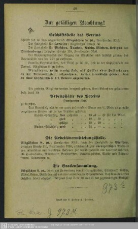 Zur gefälligen Beachtung