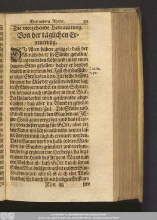 Die vierzehende Betrachtung. Von der täglichen Erneuerung.