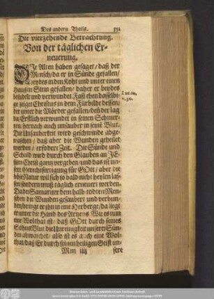 Die vierzehende Betrachtung. Von der täglichen Erneuerung.