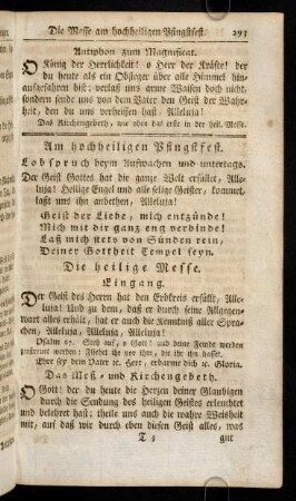 293-309, Am hochheiligen Pfingstfest. Am heiligen Dreifaltigkeit-Sonntag.