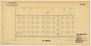Wohnhausbebauung Orberstraße 3 - 7, Berlin-Wilmersdorf: Orberstraße 3, 3a: Hofansicht 1:100