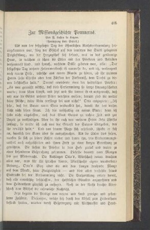 Zur Missionsgeschichte Pommerns