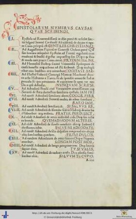 Epistolarum Numerus Causae Quae Scribendi