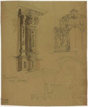 Lustschlösschen Baum bei Bückeburg, Portal, Pilaster