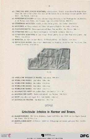 Griechische Arbeiten in Marmor und Bronze (Nr. 488-501)