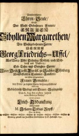 Wohlverdiente Ehren-Seule