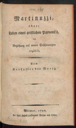 Martinuzzi, oder: Leben eines geistlichen Parvenü's, in Beziehung auf neuere Erscheinungen erzählt