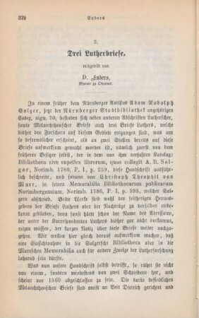 370-374 Drei Lutherbriefe