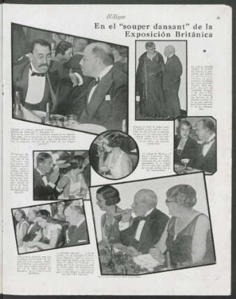 En el "souper dansant" de la Exposición Británica