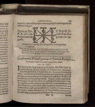 N. 4. Confirmatio Privilegiorum & Iurium Ecclesiae Bremensis Friderici Secundi Imperatoris Anno M.CC.XXXI.