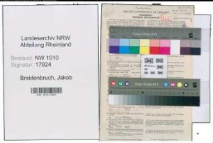 Entnazifizierung Jakob Breidenbruch , geb. 03.07.1900 (Bahnwart)