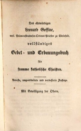 Gebet- u. Erbauungsbuch