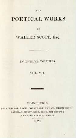 Vol. 7: The poetical works of Walter Scott, Esq.