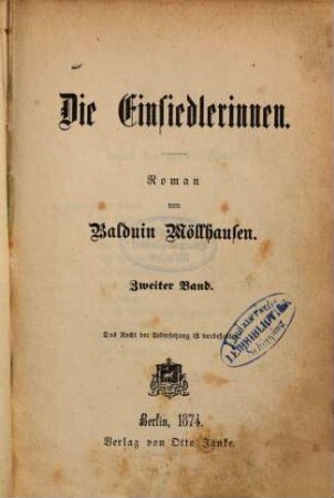 Die Einsiedlerinnen : Roman, 2
