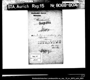 Die Ausführung der Deich- und Sielordnung hinsichtlich der Feststellung des Höhennivellements: Stadt Leer