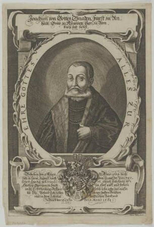 Bildnis des Joachim zu Anhalt
