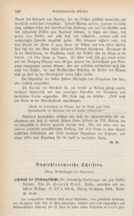 100-105 Empfehlenswerthe Schriften