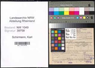 Entnazifizierung Karl Schirmann , geb. 23.01.1904 (Friseur)