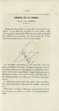 Théorème sur les coniques.