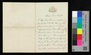 Brief an Edwin Nye vom 28.06.1893 auf Briefpapier der "White Heather"