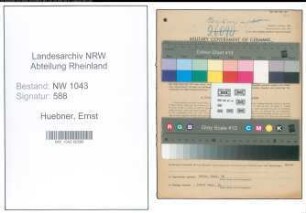 Entnazifizierung Ernst Huebner , geb. 19.02.1899 (Jurist)