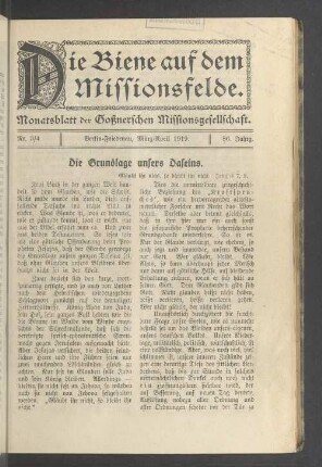 Nr. 3/4. März/April 1919