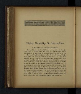Nützliche Rathschläge für Hühnerzüchter.