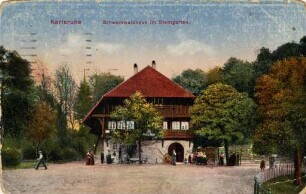 Erster Weltkrieg - Feldpostkarten. "Karlsruhe - Schwarzwaldhaus im Stadtgarten"