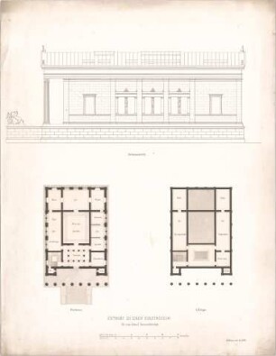 Bühlmann, Josef; Kunstmuseum - Grundriss EG, Grundriss 1. OG, Ansicht