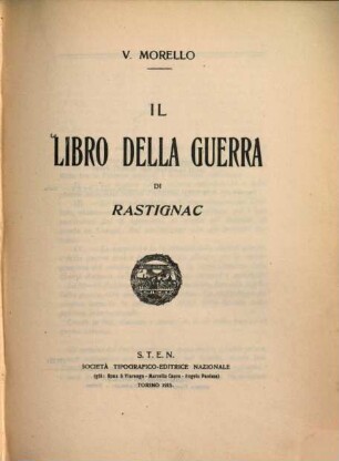 Il libro della Guerra di Rastignac