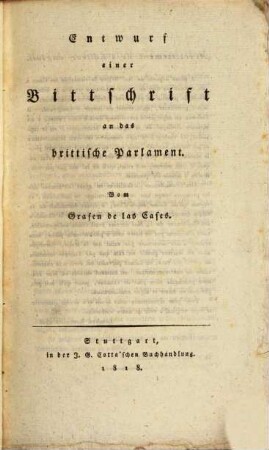Projet de petition au parlement d'Angleterre