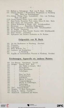 Zeichnungen, Aquarelle etc. anderer Meister (Nr. 333-384)