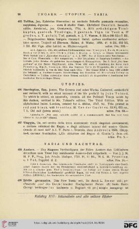Varia und Nachtrag (Nr.488-529)
