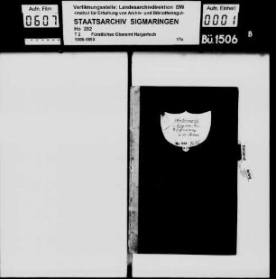 Abrechnungsbuch der Haigerlocher Landschaftskassenrechnung (gebunden)