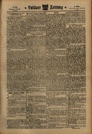 Dritte Ausgabe vom Samstag, den 07. Mai 1910.