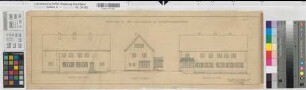 Münster (Münster) Doppelhaus Ulrichstraße mit Geschäftsführerwohnung Ansichten 1923 1 : 100 20 x 68 Zeichnung Westfälische Heimstätte Wohnungsgesellschaft Münsterland