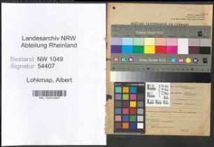 Entnazifizierung Albert Lohkmap , geb. 08.05.1911 (Kaufmaennischer Angestellter)