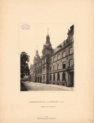 Gericht, Frankfurt/Main: Ansicht Mittelbau an der Gerichtsstraße