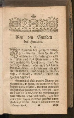Von den Wunden des Hauptes