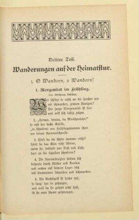 Dritter Teil. Wanderungen auf der Heimatflur