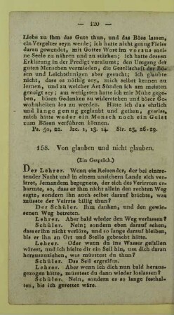 158. Von glauben und nicht glauben