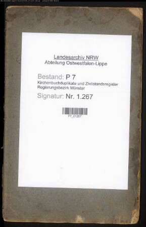 Zivilstandsregister der Munizipalität Werne (GHT 1810, A 1810). (Gemeinde: Werne, Kreis Lüdinghausen)