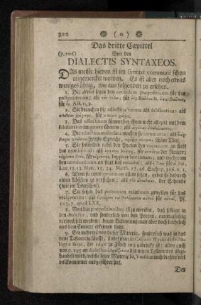 Das dritte Capittel Von den Dialectis Syntaxeos.
