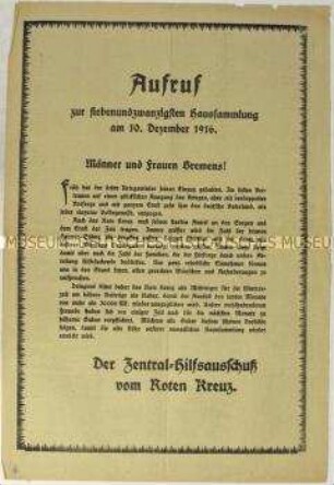 Spendenaufruf des Roten Kreuzes für hilfsbedürftige Familien