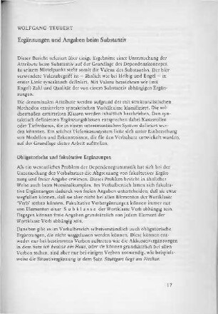 Ergänzungen und Angaben zum Substantiv